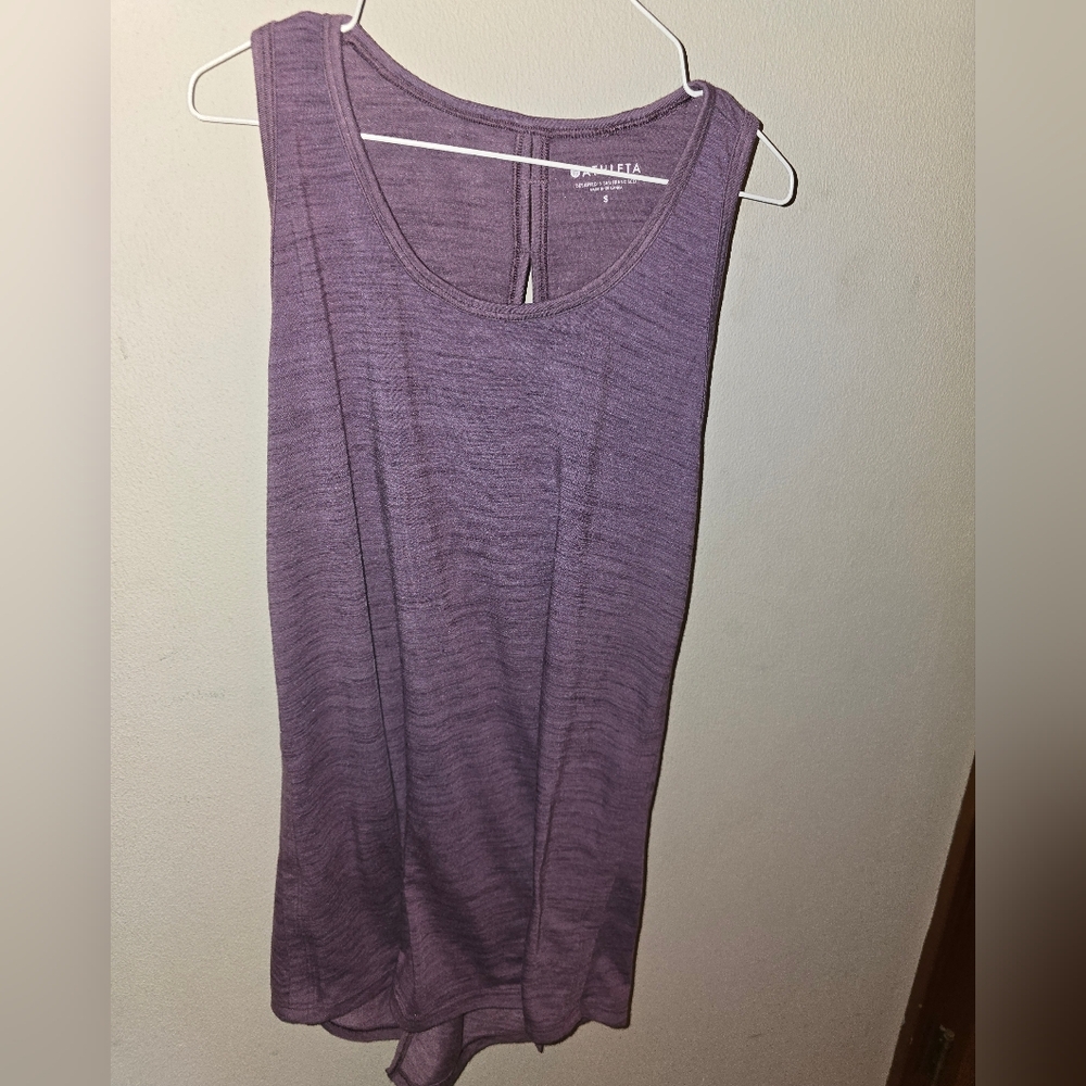 Athleta size small purple tie back tank top